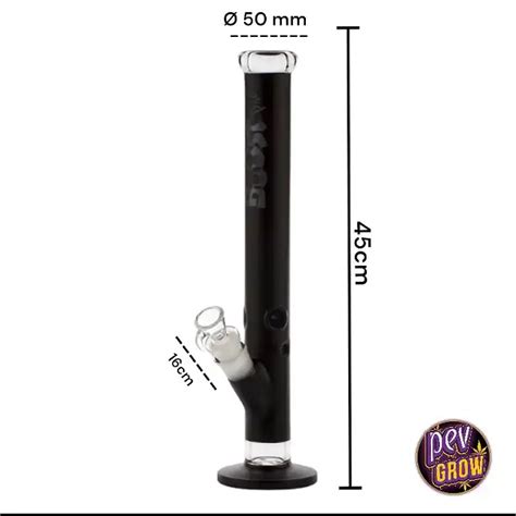 Black Glass Boost Beaker Bong 45 Cm With Percolator Pevgrow