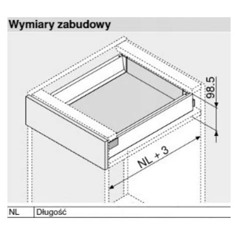 Tandembox Blum Antaro Szuflada Niska 350 M Blumotion