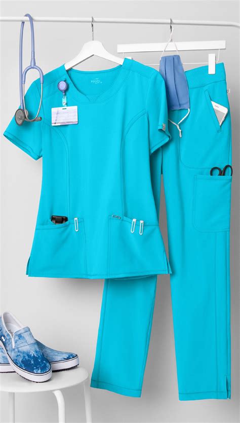 Cherokee Infinity Blue Scrubs New Color Blue Jay In Women S Scrub Top