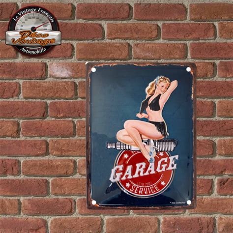 Plaque Pin Up Garage D Co Murale Plaques X Cm Decovintage