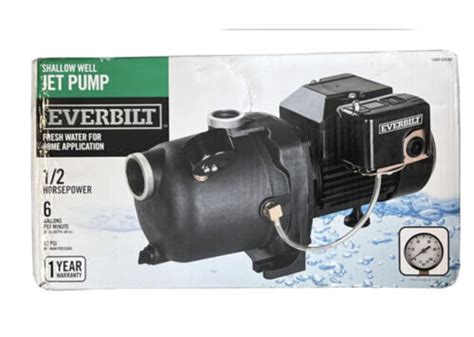 Everbilt 1 2 HP Shallow Well Jet Pump Model J100A3 FREE SHIPPING EBay