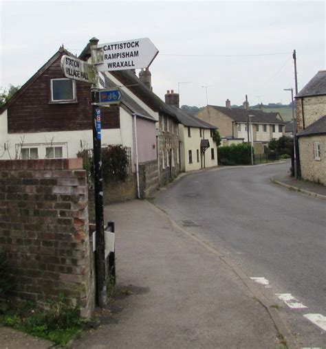 Station Road Signpost Maiden Newton © Jaggery Cc By Sa20 Geograph