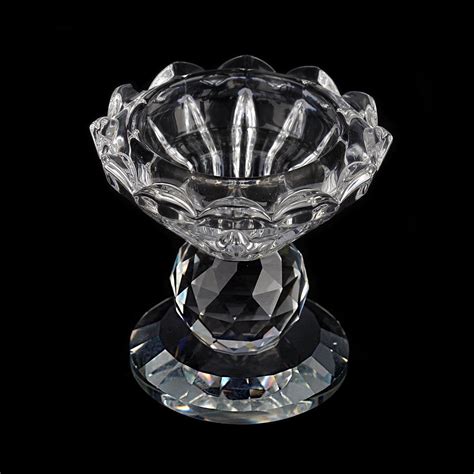 Gemcut Glass Crystal Prism Votive Candlestick Holder