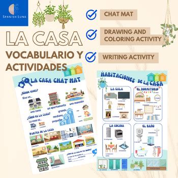 La Casa Vocabulario Y Actividades Spanish House Vocabulary Kit