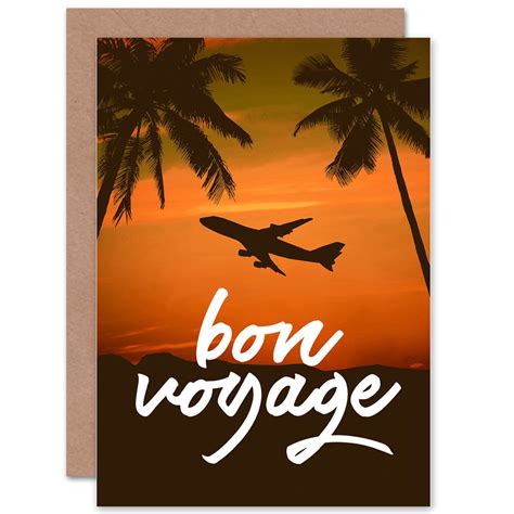 Bon Voyage Carte Au Revoir Laissant La Carte Voyage Carte Etsy