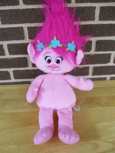 Poppy Troll Doll Big 20 Plush Stuffed Babw Floral Dress 2015 Hasbro