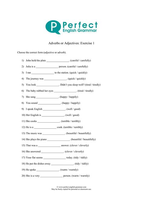 Adverbs Or Adjectives Exercise Interactive Worksheet Edform Worksheets Library