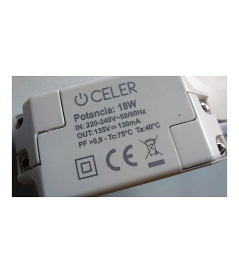 Celer Downlight Panel Led De Empotrar Redondo Grande Blanco W Mm