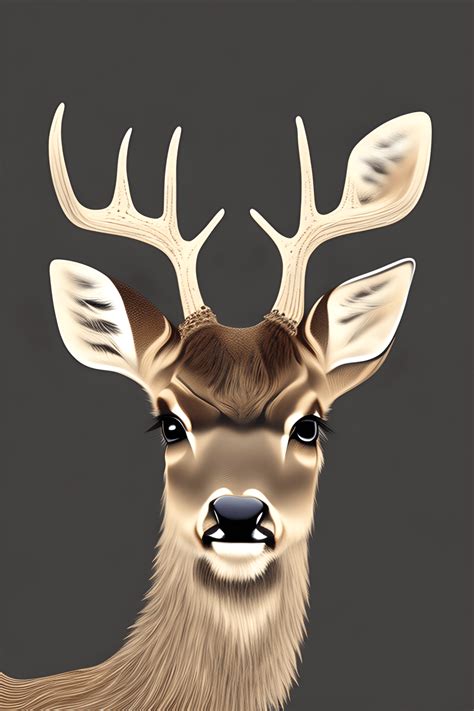 Kawaii Chibi Deer Digital Graphic · Creative Fabrica