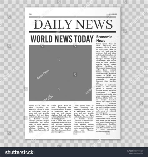 Newspaper Pages Template News Paper Headline Stock Vector (Royalty Free ...