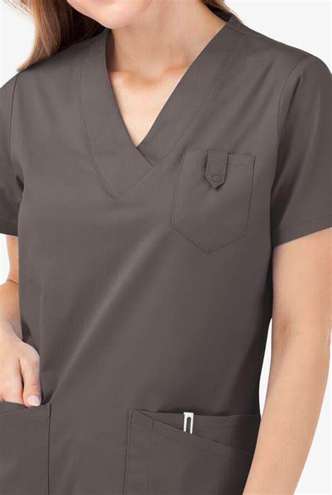 Butter Soft Stretch Scrubs V Neck 5 Pocket Top Stretch Scrubs By Ua