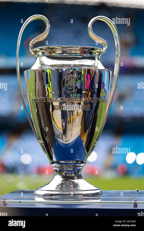 Manchester Uk Th May The Champions League Trophy Is Seen