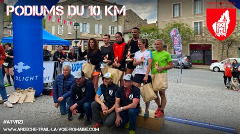 Résultats trail Le tour des Vignes 10 km Ardèche Trail la Voie Romaine