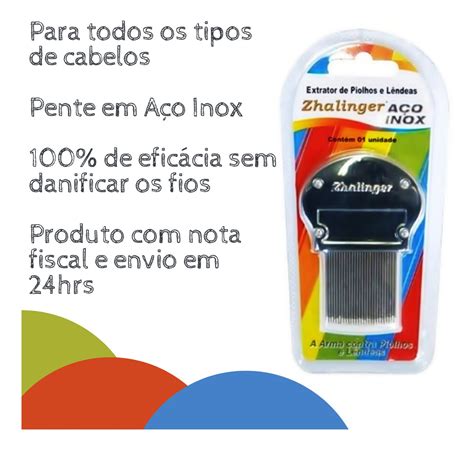 Pente Fino Para Piolho Aço Inox Elimina Lêndeas Crianças Nfe MercadoLivre