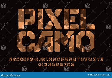 Camo Stencil Alphabet Font Military Camouflage Letters And Numbers On