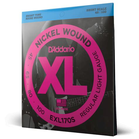 D Addario XL Nickel Wound Bass Guitar Strings 45 100 Regular Light