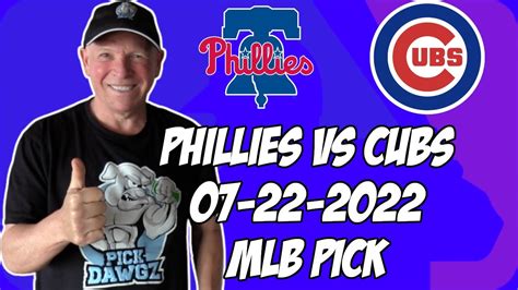 Philadelphia Phillies Vs Chicago Cubs Mlb Free Pick Free Mlb