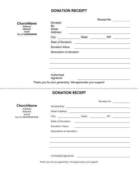 Using Donation Receipt Forms For Tax Purposes In Sampletemplates