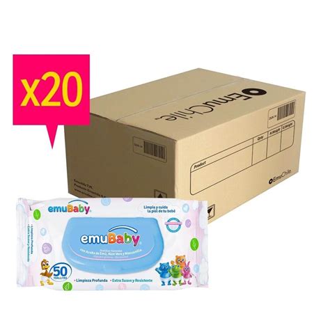 Caja Emubaby Toallitas húmedas Premium 18 bolsas de 80 hojas Total