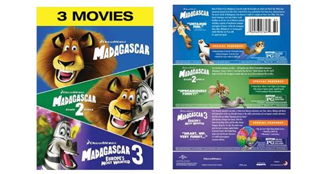 Madagascar 1 2 And 3 On Dvd Only 1299 Shipped Reg 23 The Kiddos