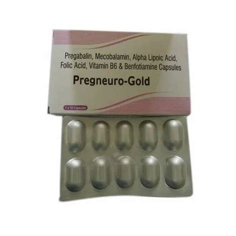 Pregabalin Mecobalamin Alpha Lipoic Acid Folic Acid Vitamin B6 And Benfotiamine Capsules At Rs