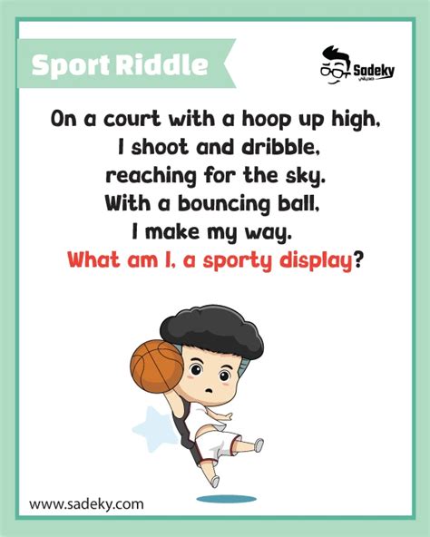 Fun Sport Riddles For Kids With Answers Easy Sadeky