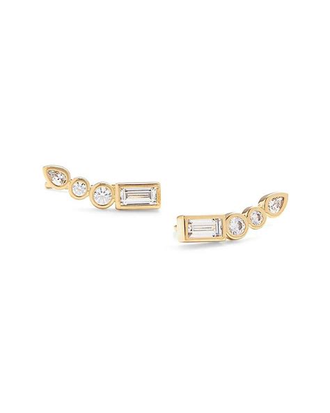 Adriana Orsini Coco K Goldplated Cubic Zirconia Ear Climbers Lyst