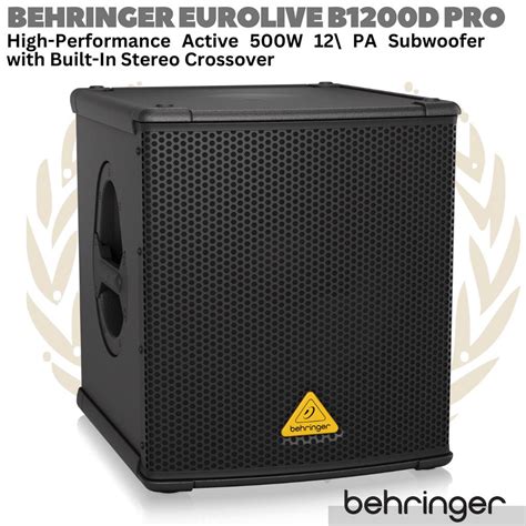 Jual Behringer Eurolive B D Pro Active W Pa Subwoofer Sub