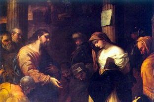 Luca Giordano Cristo E L Adultera Datecirca