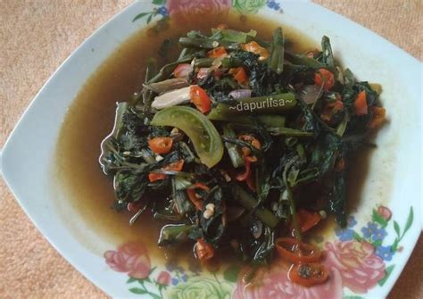 Resep Tumis Kangkung Saus Tiram Tanpa Minyak Versi Bumbu Iris Oleh