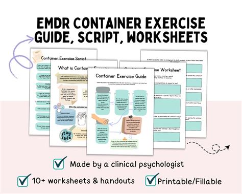 Emdr Container Exercise Emdr Worksheets For Therapists Emdr Client