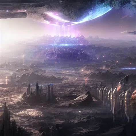 A Future City On A Cosmic Planet Epic Fantasy Art Stable Diffusion