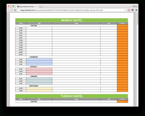 Marketing Campaign Calendar Template Excel Example of Spreadshee ...