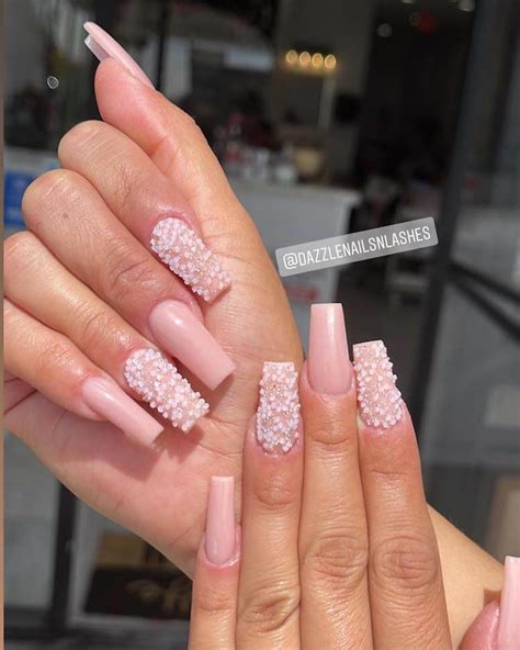 Light Pink Wedding Nails