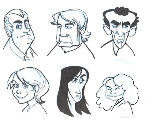Joe Pearman Art Cartoon Faces Week 9