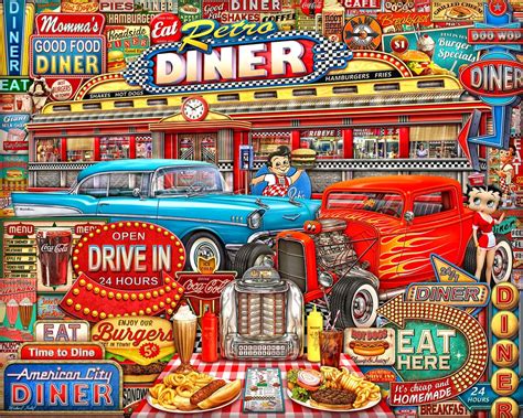 Retro Diner 1000 Piece Jigsaw Puzzle