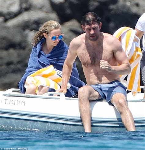 Emily Blunt And John Krasinski Enjoy Boat Day In Italy