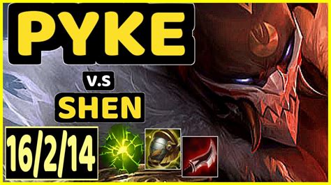 Xero Pyke Vs Shen Kda Bottom Support Challenger Gameplay