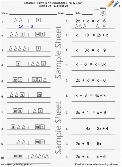 Hands On Equations Worksheets