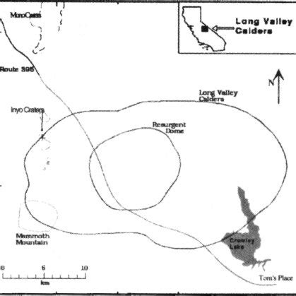 Schematic map of Long Valley Caldera. | Download Scientific Diagram