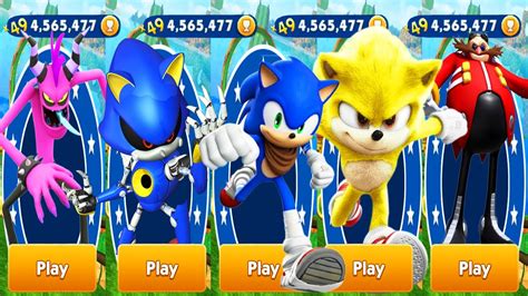 Sonic Dash Metal Vs Super Movie Sonic Vs Sonic Fully Upgraded All Characters Unlocked Run