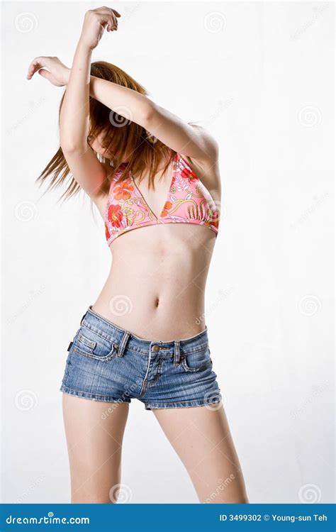 Exotic Dancer Jeans Bikini Stock Photo Image Of Girl Dance