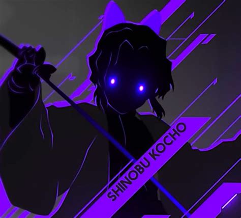 Shinobu Slayer Anime Glowing Art Anime Demon