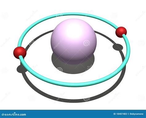 Helium atom stock illustration. Illustration of sphere - 18407483
