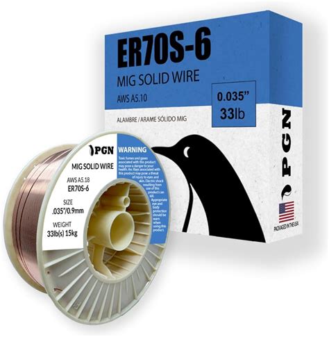 Pgn Solid Mig Welding Wire Er70s 6 035 Inch 33 Pound Spool Mild