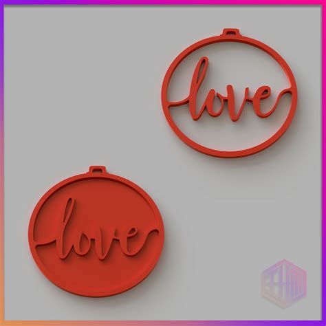 STL File LOVE KEY RINGS PACK FOR VALENTINE S DAY3D Print Design To