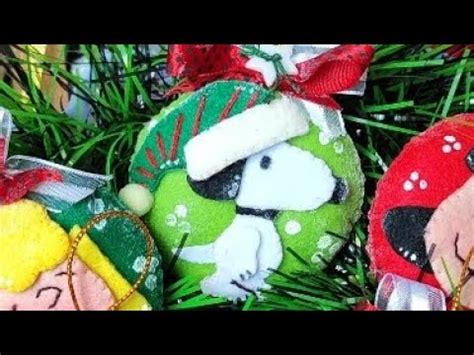 Esfera Navide A Snoopy En Fieltro Tutorial Regalo Del Taller Felt Diy