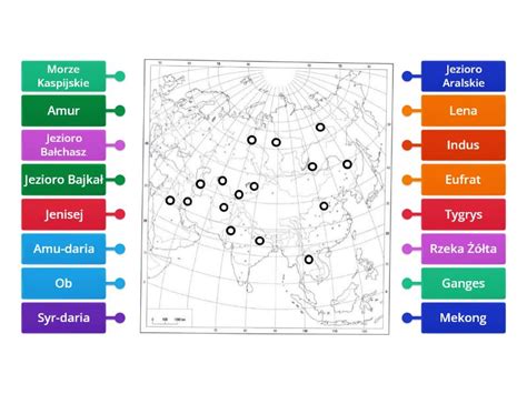 Azja Rzeki I Jeziora Labelled Diagram