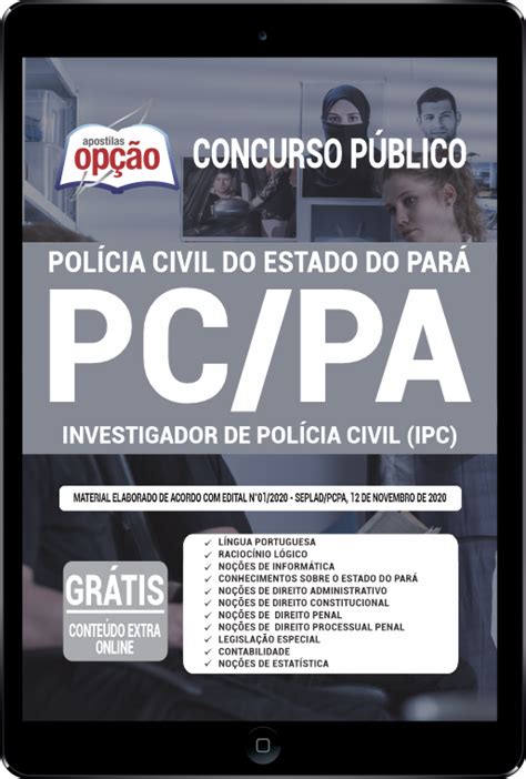 Baixar Apostila PC PA PDF Investigador de Polícia Civil IPC