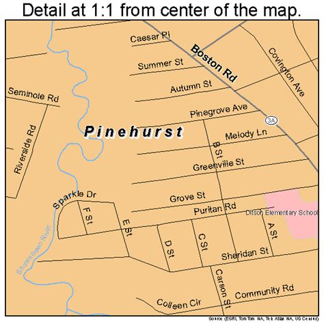 Pinehurst Massachusetts Street Map 2553680